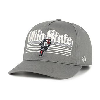 Men's '47 Gray Ohio State Buckeyes Script Fade Hitch Adjustable Hat