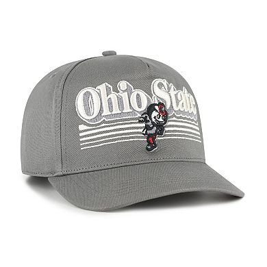 Men's '47 Gray Ohio State Buckeyes Script Fade Hitch Adjustable Hat