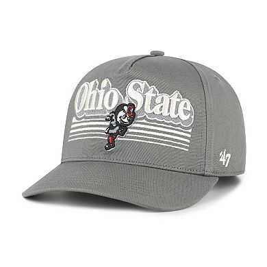 Men's '47 Gray Ohio State Buckeyes Script Fade Hitch Adjustable Hat