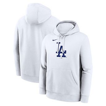 Men's Nike White Los Angeles Dodgers Logo Club Hoodie