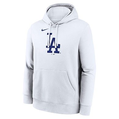 Men's Nike White Los Angeles Dodgers Logo Club Hoodie