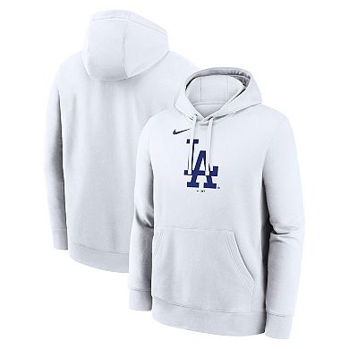 Men's Nike White Los Angeles Dodgers Logo Club Hoodie