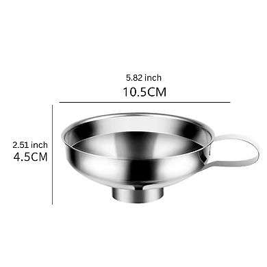 Stainless Wide Mouth Canning Funnel with Handle 5.8"