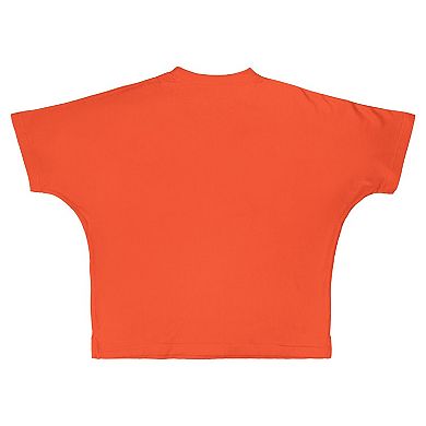 Women's Pressbox Orange Clemson Tigers Flannigan Oversized T-Shirt