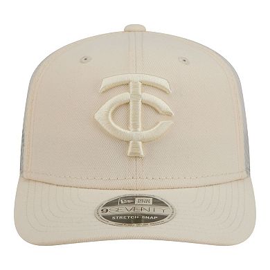 Men's New Era Light Beige Minnesota Twins Color Pack 9SEVENTY Trucker Adjustable Hat