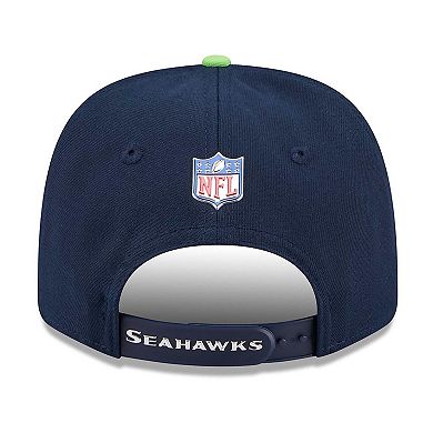 Men's New Era College Navy/Neon Green Seattle Seahawks 2026 NFL Draft 9SEVENTY Adjustable Hat