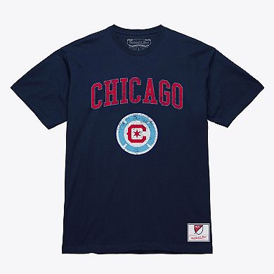 Men's Mitchell & Ness Navy Chicago Fire City Pride T-Shirt
