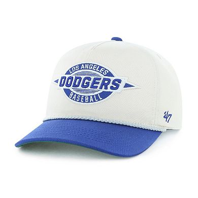 Men's '47 Natural/Royal Los Angeles Dodgers Frame Out Hitch Adjustable Hat