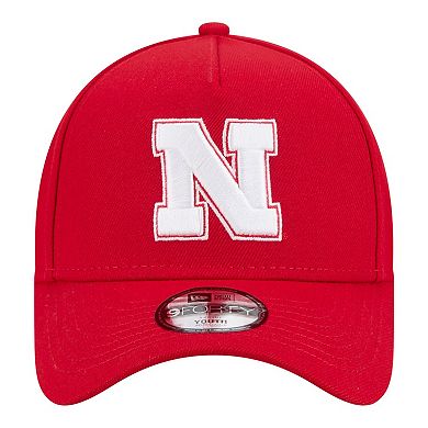 Youth New Era Scarlet Nebraska Huskers 9FORTY A-Frame Adjustable Hat