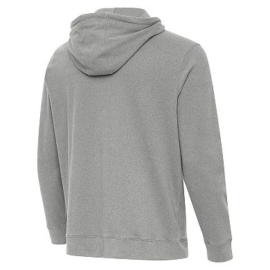 Men's Antigua Heather Gray Seattle Seahawks 50th Season Cloud Pullover Hoodie