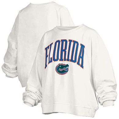 Women's Pressbox White Florida Gators Plus Size Nelson Janise Sweatshirt