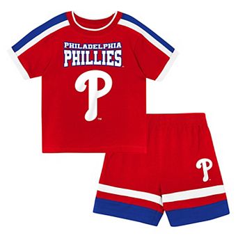 Toddler Outerstuff Red Philadelphia Phillies Ground Ball T-Shirt & Shorts Set