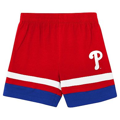 Toddler Outerstuff Red Philadelphia Phillies Ground Ball T-Shirt & Shorts Set