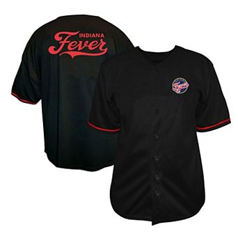Men's Fanatics Black Indiana Fever Big & Tall Full-Button Fashion Jersey