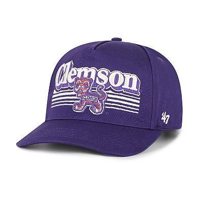 Men's '47 Purple Clemson Tigers Script Fade Hitch Adjustable Hat