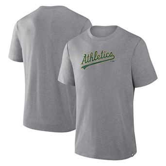 Men's Fanatics Heather Gray Athletics Play Tribute Tri-Blend T-Shirt