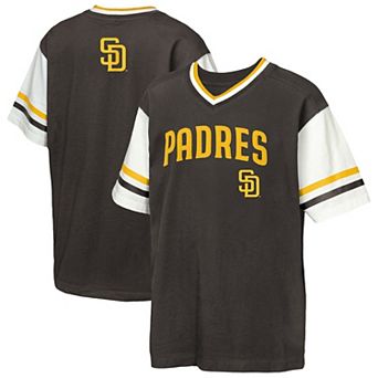 Youth Outerstuff Brown San Diego Padres Big League Base Runner Ringer T-Shirt