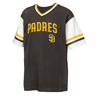 Youth Outerstuff Brown San Diego Padres Big League Base Runner Ringer T-Shirt