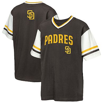 Youth Outerstuff Brown San Diego Padres Big League Base Runner Ringer T-Shirt