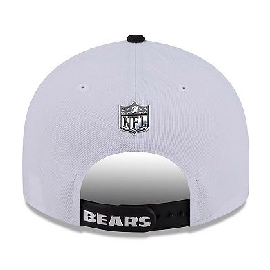 Men's New Era White/Black Chicago Bears 2026 NFL Draft Pre-Curved 9FIFTY Snapback Hat