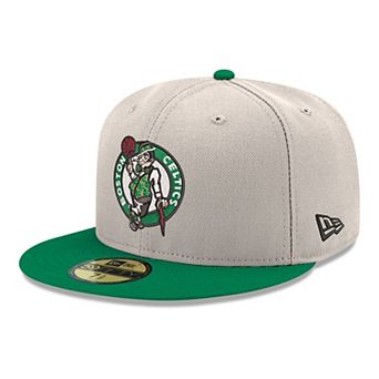 Men's New Era Gray/Kelly Green Boston Celtics Chrome Two-Tone 59FIFTY Fitted Hat