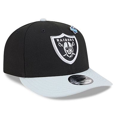 Youth New Era Black/Silver Las Vegas Raiders 2026 NFL Draft Pre-Curved 9FIFTY Snapback Hat