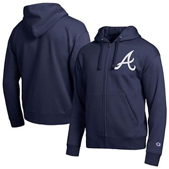 Men's Champion Navy Atlanta Braves All-Star Full-Zip Hoodie