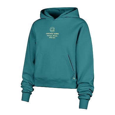 Women's '47 Teal Chicago Cubs Contemporary Basics Anderson Foundation Hoodie