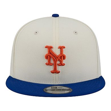 Men's New Era Cream/Royal New York Mets Localized 9FIFTY Snapback Hat