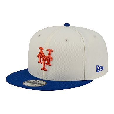 Men's New Era Cream/Royal New York Mets Localized 9FIFTY Snapback Hat