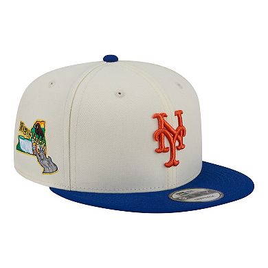 Men's New Era Cream/Royal New York Mets Localized 9FIFTY Snapback Hat
