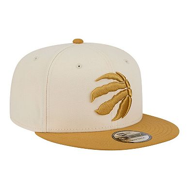 Men's New Era Cream/Tan Toronto Raptors Two-Tone Color Pack 9FIFTY Snapback Hat