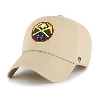 Men's '47 Khaki Denver Nuggets Logo Clean Up Adjustable Hat