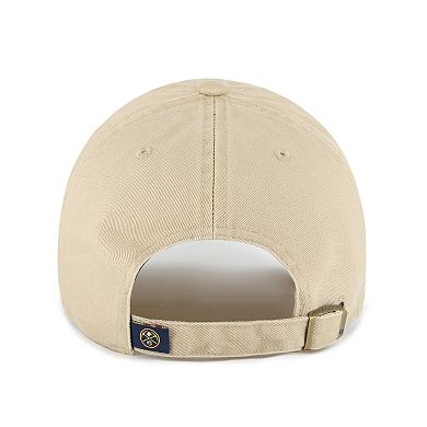 Men's '47 Khaki Denver Nuggets Logo Clean Up Adjustable Hat