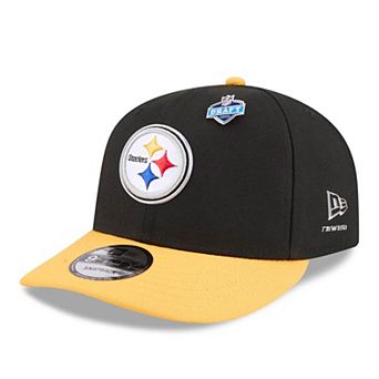 Men's New Era Black/Gold Pittsburgh Steelers 2026 NFL Draft On Stage Pre-Curved 9FIFTY Snapback Hat