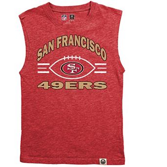 Youth Wes & Willy Scarlet San Francisco 49ers Muscle Tank Top