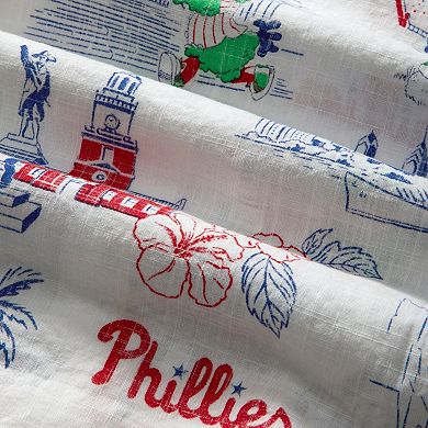Men's Reyn Spooner White Philadelphia Phillies Scenic Tri-Blend Button-Down Shirt