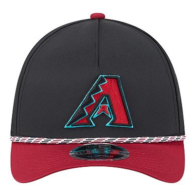 Men's New Era Black/Red Arizona Diamondbacks Rope M-Crown A-Frame 39THIRTY Flex Hat
