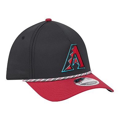 Men's New Era Black/Red Arizona Diamondbacks Rope M-Crown A-Frame 39THIRTY Flex Hat