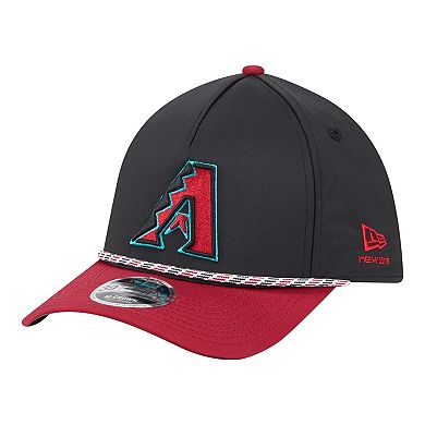 Men's New Era Black/Red Arizona Diamondbacks Rope M-Crown A-Frame 39THIRTY Flex Hat