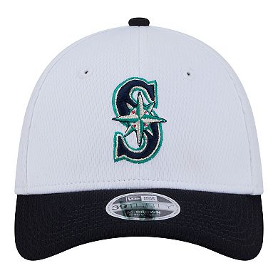 Toddler New Era White Seattle Mariners Baseball 39THIRTY M-Crown Adjustable Hat