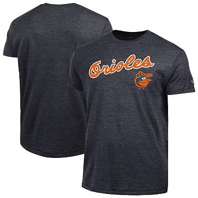 Men's Champion Black Baltimore Orioles Cooperstown Logo Tri-Blend T-Shirt