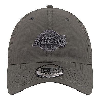 Unisex New Era Charcoal Los Angeles Lakers Ripstop Casual Classic Adjustable Hat
