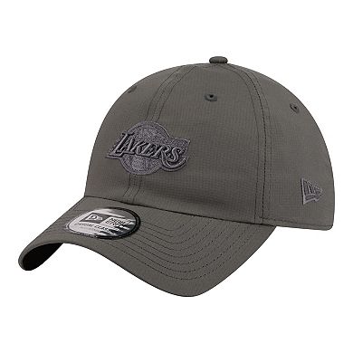 Unisex New Era Charcoal Los Angeles Lakers Ripstop Casual Classic Adjustable Hat