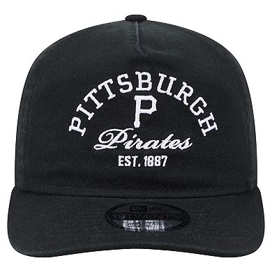 Men's New Era Black Pittsburgh Pirates Stacked 19TWENTY Adjustable Hat