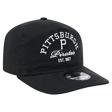 Men's New Era Black Pittsburgh Pirates Stacked 19TWENTY Adjustable Hat