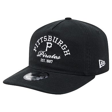 Men's New Era Black Pittsburgh Pirates Stacked 19TWENTY Adjustable Hat