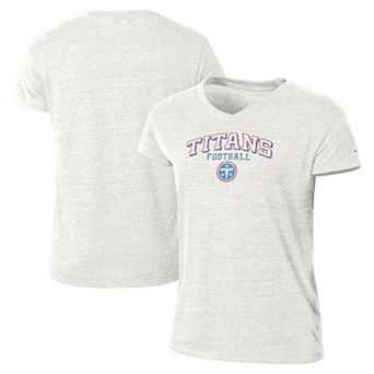 Women's Champion White Tennessee Titans Triumph Tri-Blend V-Neck T-Shirt