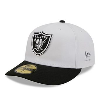 Men's New Era White/Black Las Vegas Raiders 2026 NFL Draft Pre-Curved 59FIFTY Fitted Hat