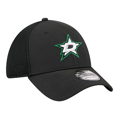 Men's New Era Black Dallas Stars Logo 39THIRTY Flex Hat